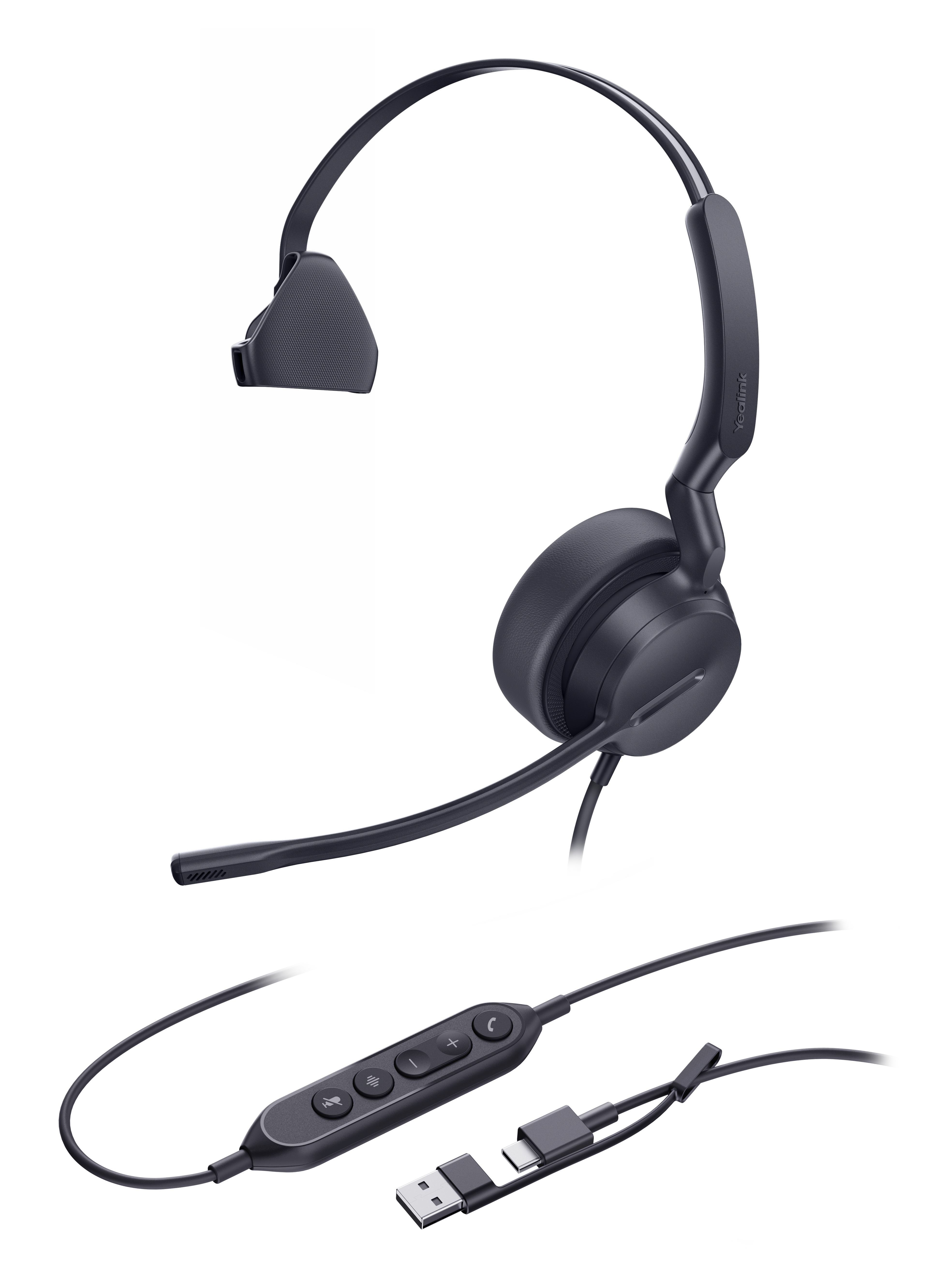 Yealink UH42 Mono Headset USB-A USB-C Schwarz