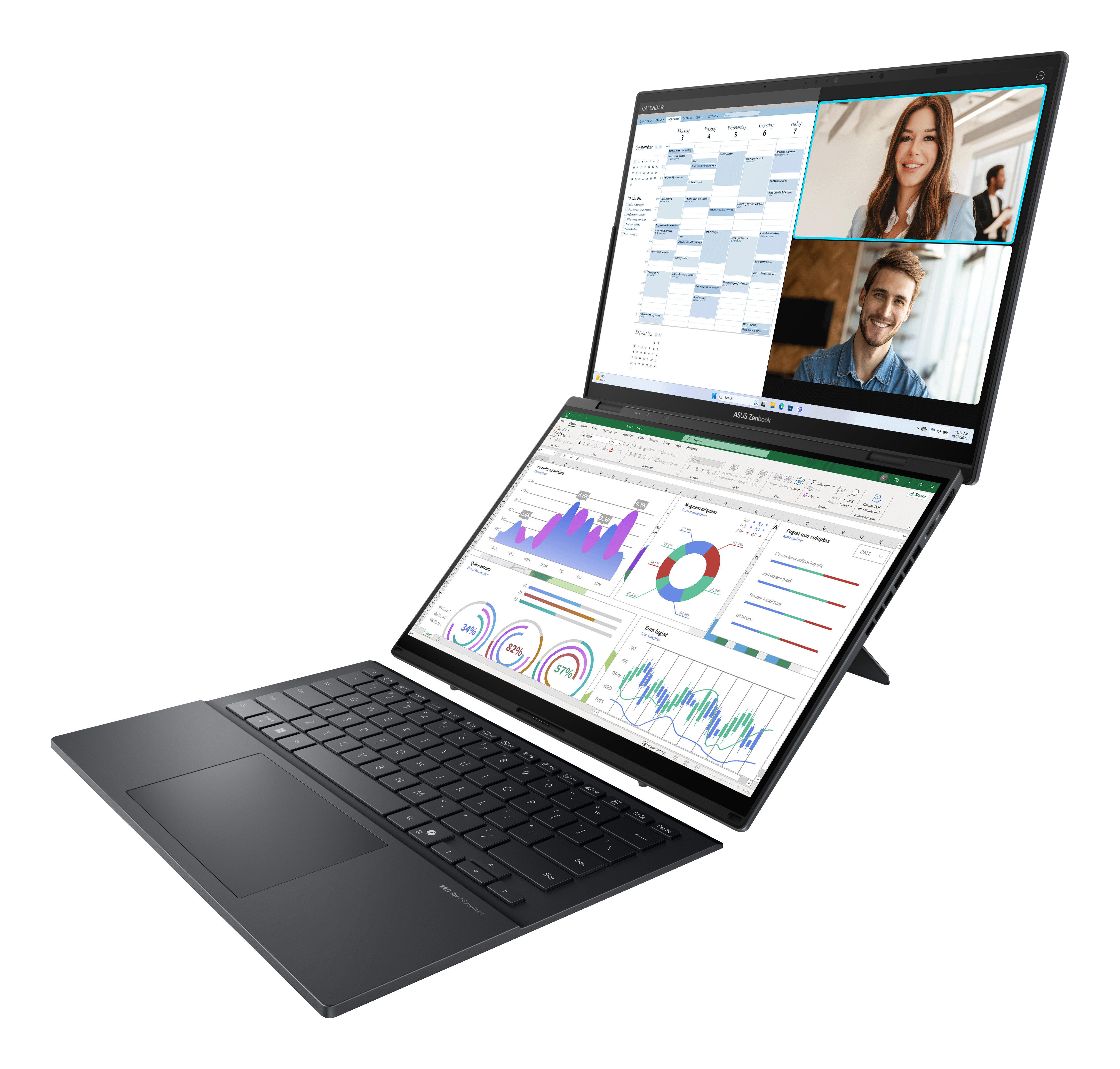 ASUS Zenbook Duo UX8406CA-QL194W 14" Intel Core Ultra 9 32 GB RAM 1 TB SSD Inkwell Gray