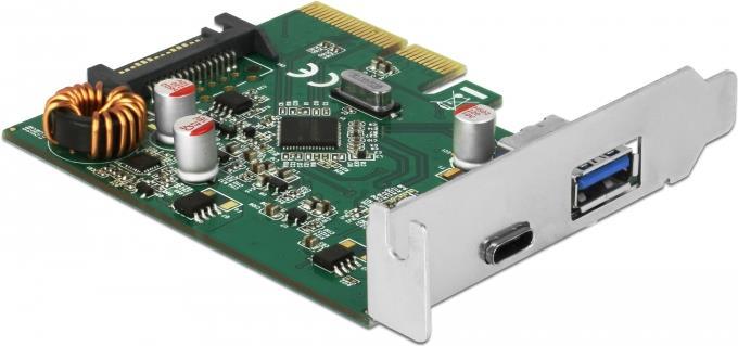 Delock PCI Express x4 Karte zu 1 x extern USB Type-C™ Buchse + 1 x 