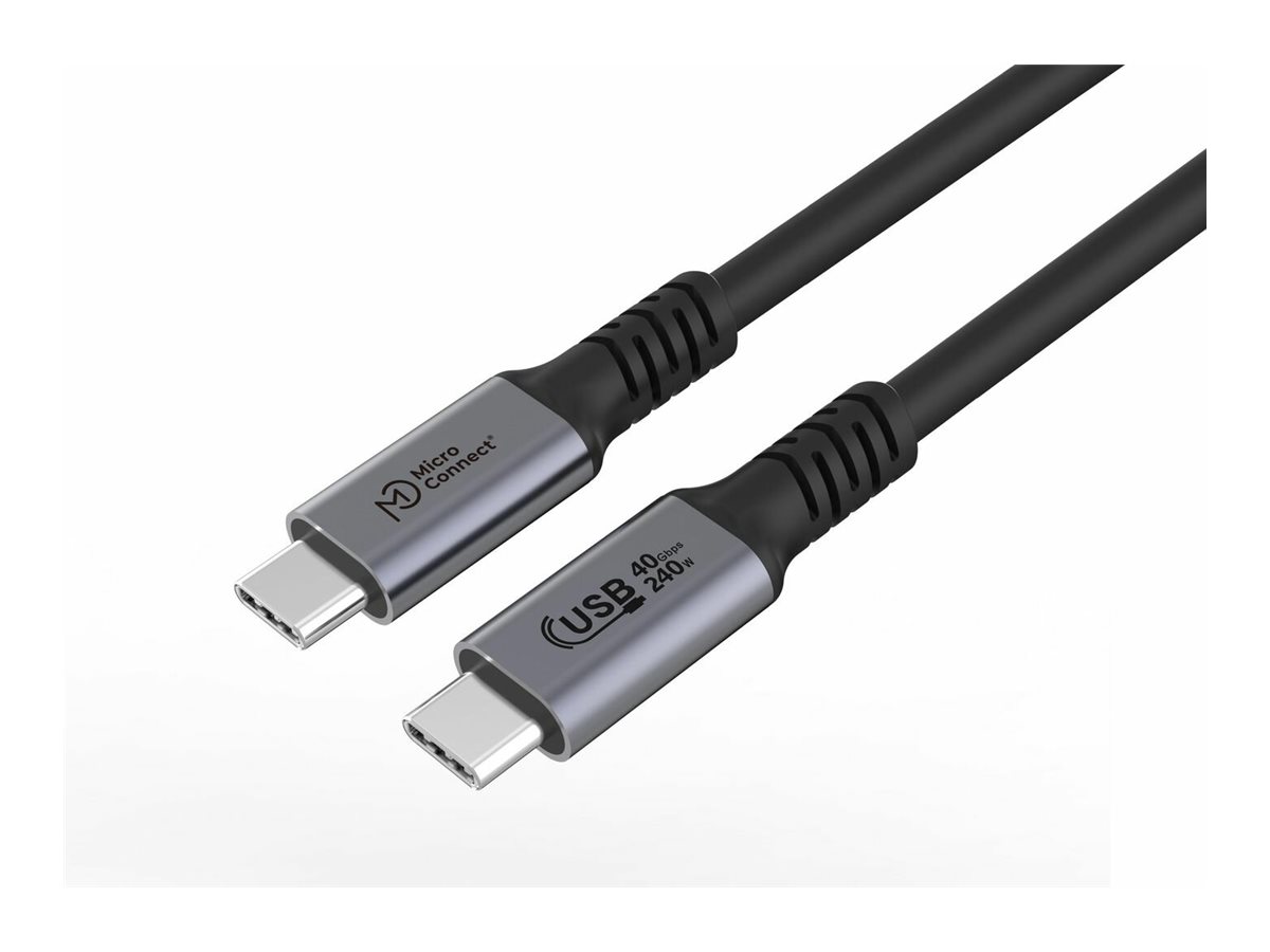 MicroConnect USB4CC2-240W USB-Kabel 2 m USB4 Gen 3x2 Schwarz