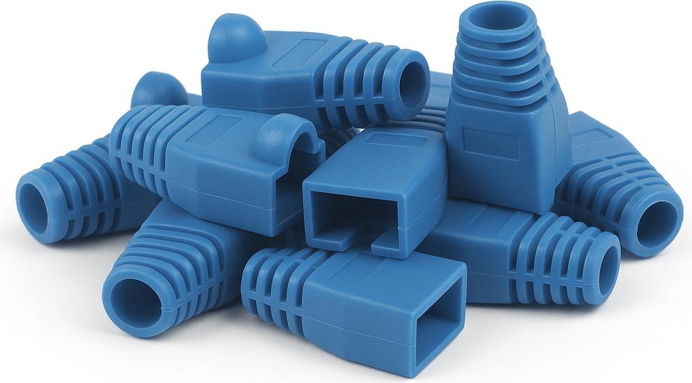 DSIT DANICOM RJ45 Tule Blau - 10 Stück (DC-RJ45-BOOT-BLUE-10PCE)