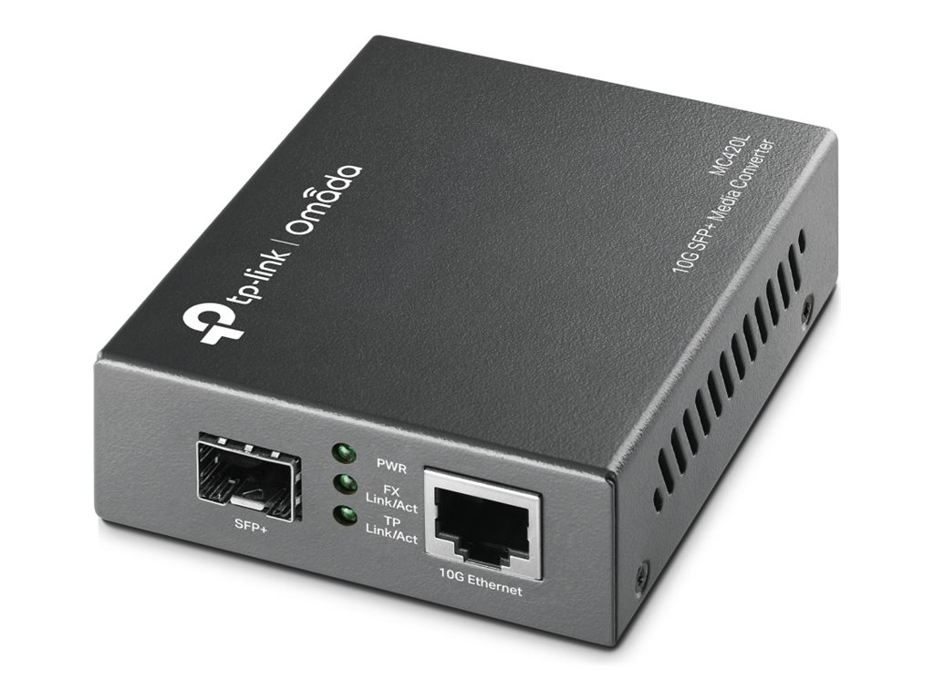 TP-Link Omada MC420L V1 Medienkonverter 10GbE RJ-45 SFP+ Schwarz