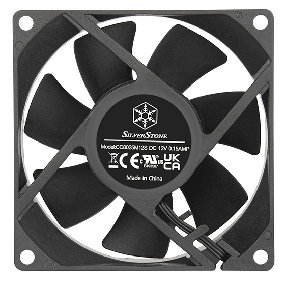 SilverStone FN80 Gehäuselüfter 80 mm Schwarz