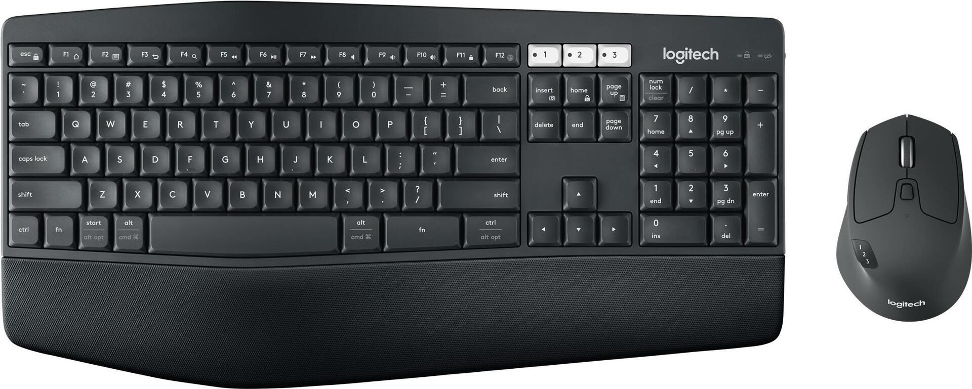 Logitech MK850 Performance Tastatur-und-Maus-Set Bluetooth 2.4 GHz Schwarz