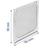 Delock Lüftergitter 92 x 92 mm Aluminium – Lüfter Staubfilter mit Edelstahl-Filtergewebe (67457)