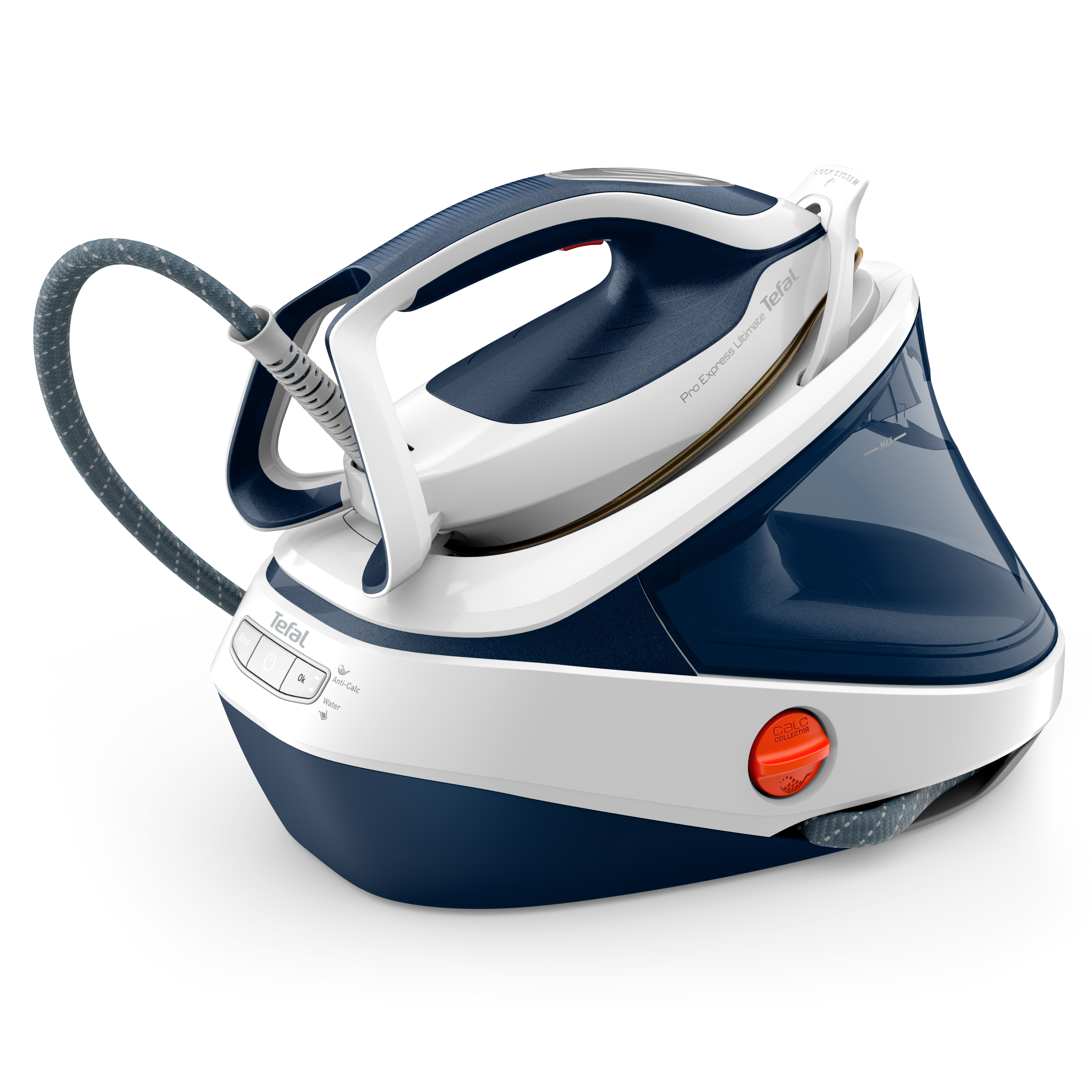 Tefal Pro Express Ultimate II GV9712E0 Dampfbügelstation 3000 W 7,7 bar 590 g/min Weiß/Blau