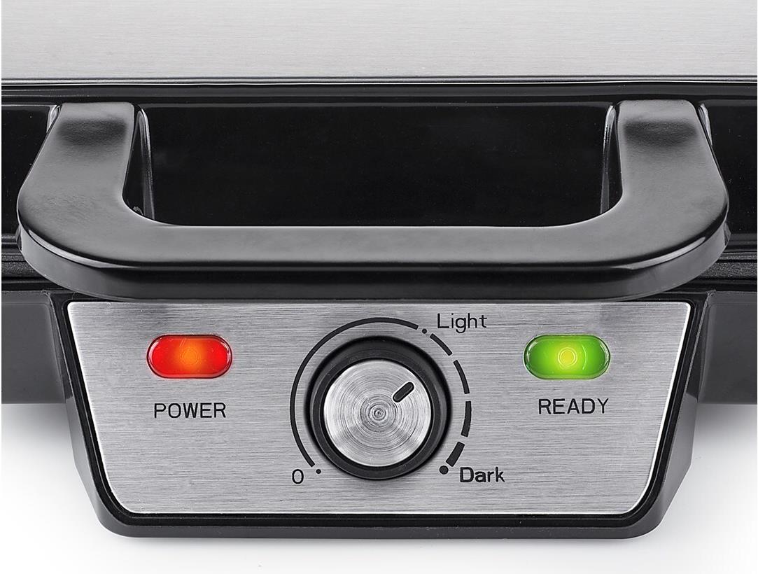 Tristar WF-2195 Waffeleisen 1 kW Schwarz, Silber
