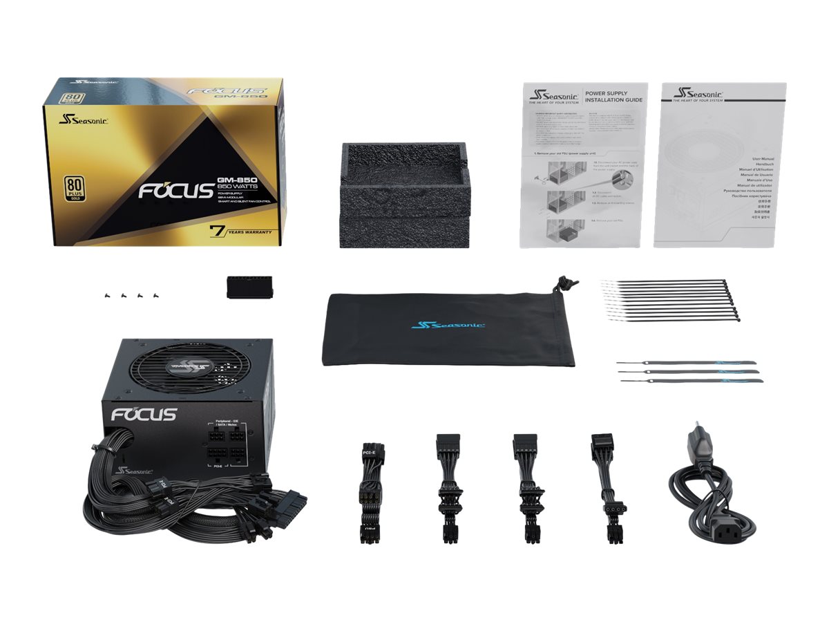 Seasonic FOCUS GM 850 ATX-Netzteil 850 W 80 PLUS Gold Schwarz