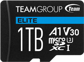 Team ELITE A1 Flash-Speicherkarte (SD-Adapter inbegriffen) (TEAUSDX1TIV30A103)