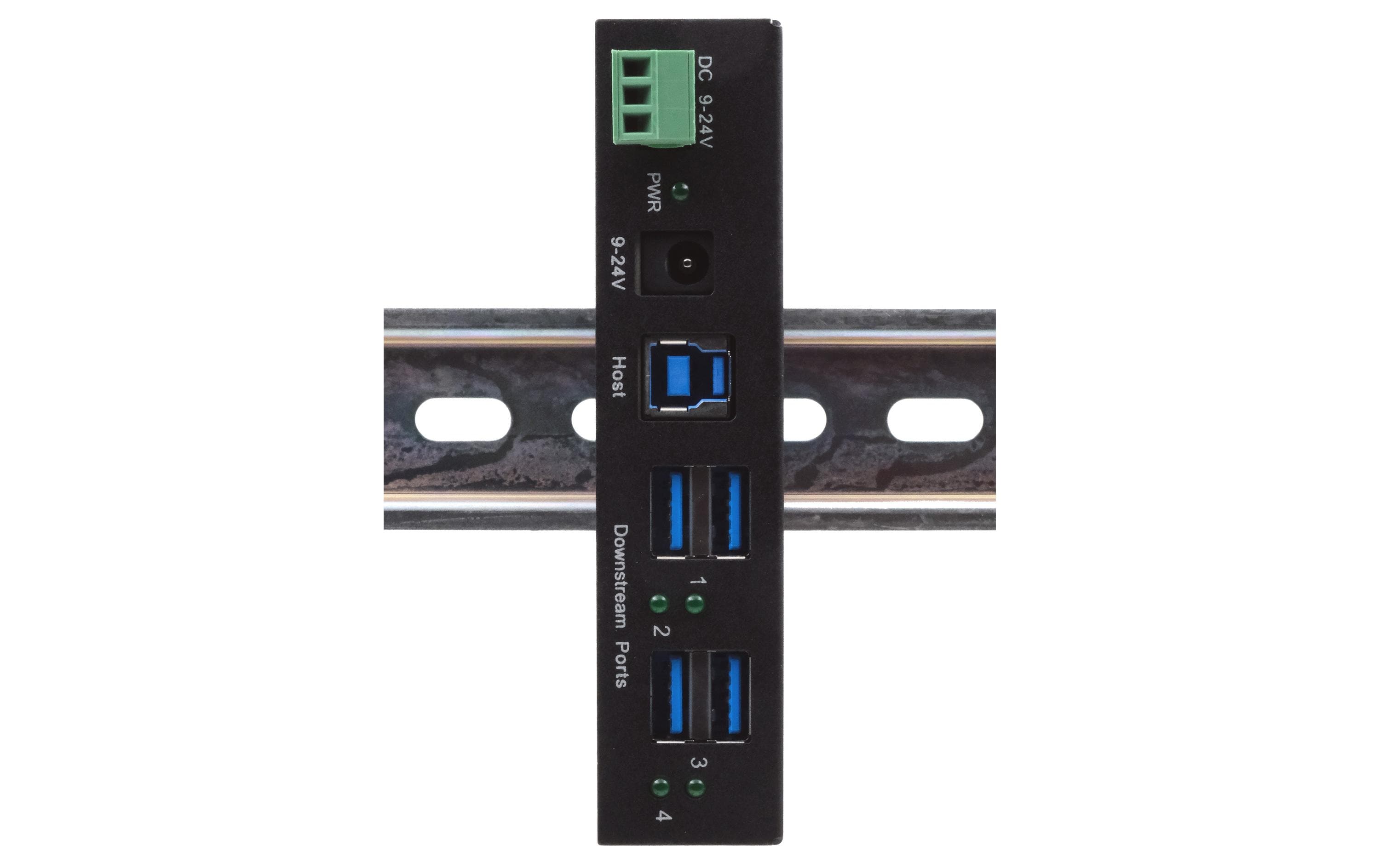 Exsys EX-11244HMS USB-Hub 4 Port USB 3.2 Gen 1 Schwarz