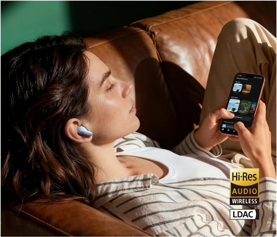 ANKER Soundcore Liberty Buds blue Bluetooth Semi In-Ears ANC Live-Übersetzung Transparenz-Modus Spatial Audio Trageerkennung (D1200G31)