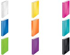 LEITZ Ringbuch WOW, DIN A4+, Hartpappe, schwarz 2 D-Ring-Mechanik, Überbreite, Rückenbreite: 40 mm, Ring - 1 Stück (4241-00-95)