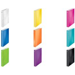 LEITZ Ringbuch WOW, DIN A4+, Hartpappe, schwarz 2 D-Ring-Mechanik, Überbreite, Rückenbreite: 40 mm, Ring - 1 Stück (4241-00-95)