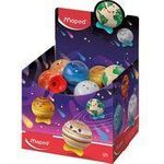 Maped Spitzdose PLANET, Metallgehäuse, 24er Display Metallgehäuse, Kunststoff-Spitzereinsatz, 10 verschiedene - 24 Stück (051102EU)