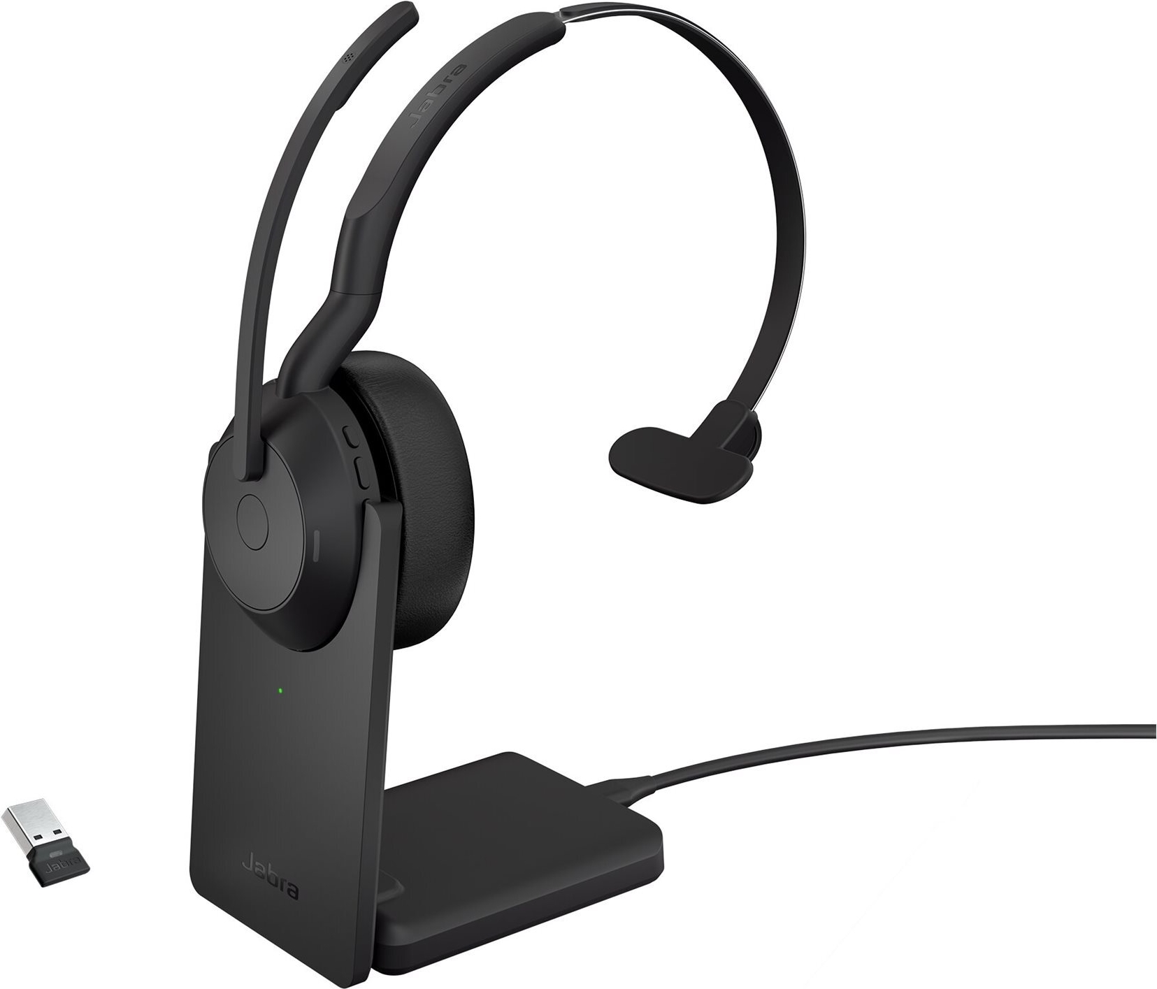 Jabra Evolve2 55 UC Mono On-Ear Headset USB-A Bluetooth ANC Schwarz