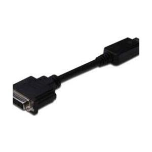 Assmann DisplayPort adapter cable. DP - DVI (24+5) M/F. 0.15m.w/interlock. DP 1.1 compatible. UL. bl. w/o shielding. 32AWG (AK-340409-001-S)