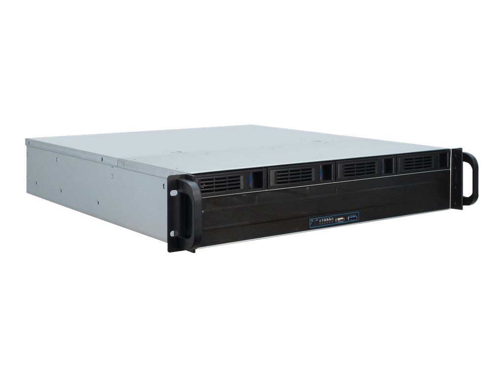 Inter-Tech IPC 2U-2404L Rack-Gehäuse 2U micro ATX Mini-ITX Schwarz, Grau