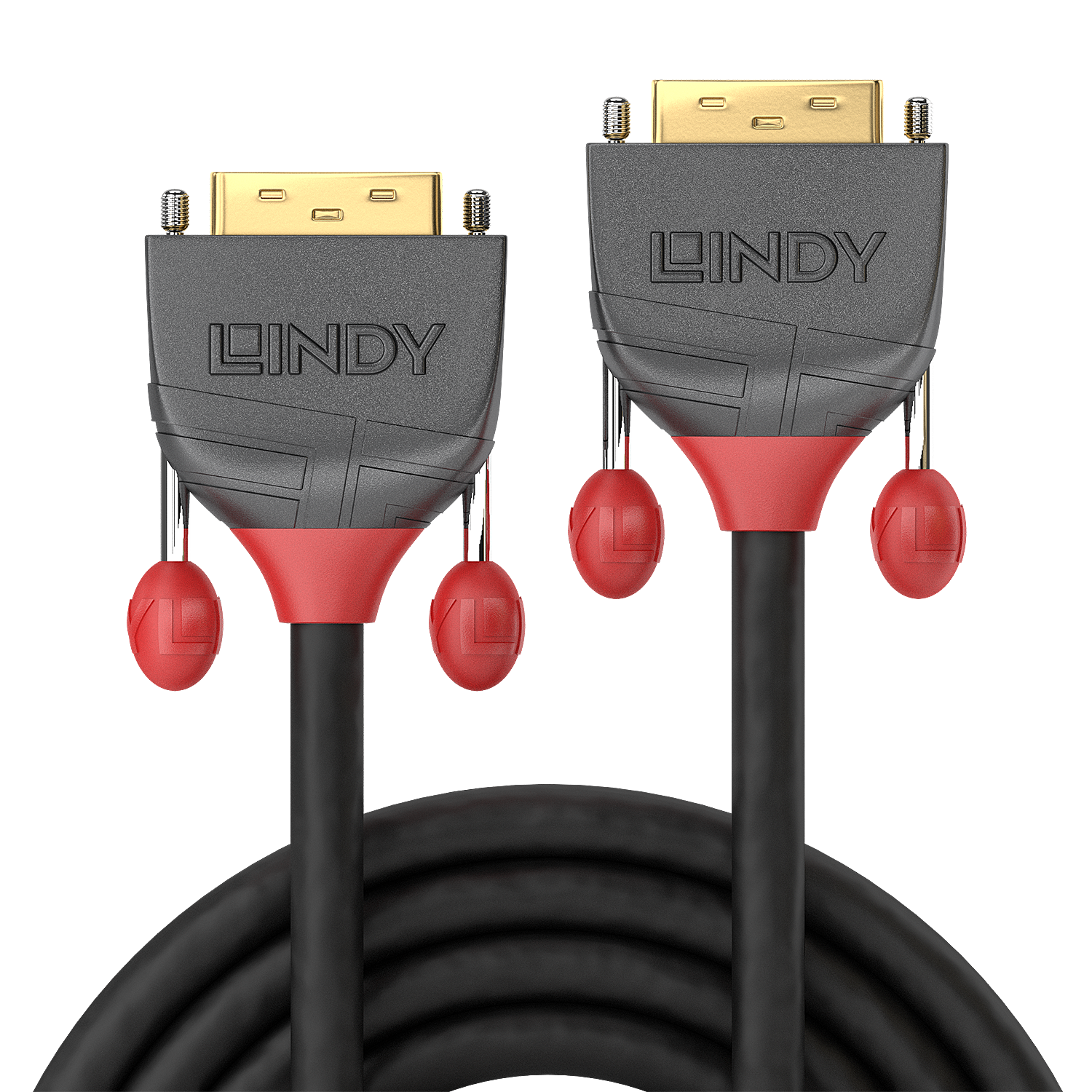 LINDY 10m DVI-I Kabel M/M Anthra Line DVI-I 18+5 Single Link Digital + Analog