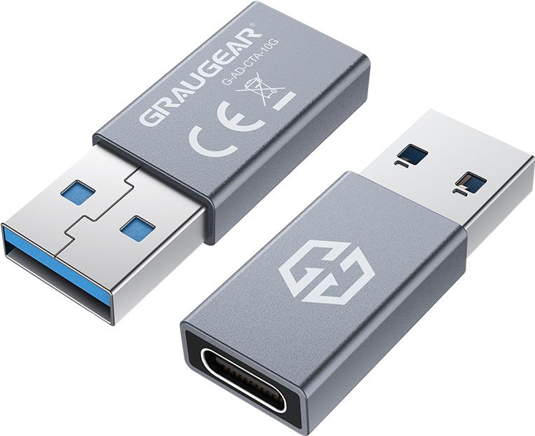GRAUGEAR USB 3.2 Adapter Type-C zu Type-A 10 Gbit/s retail (G-AD-CTA-10G)