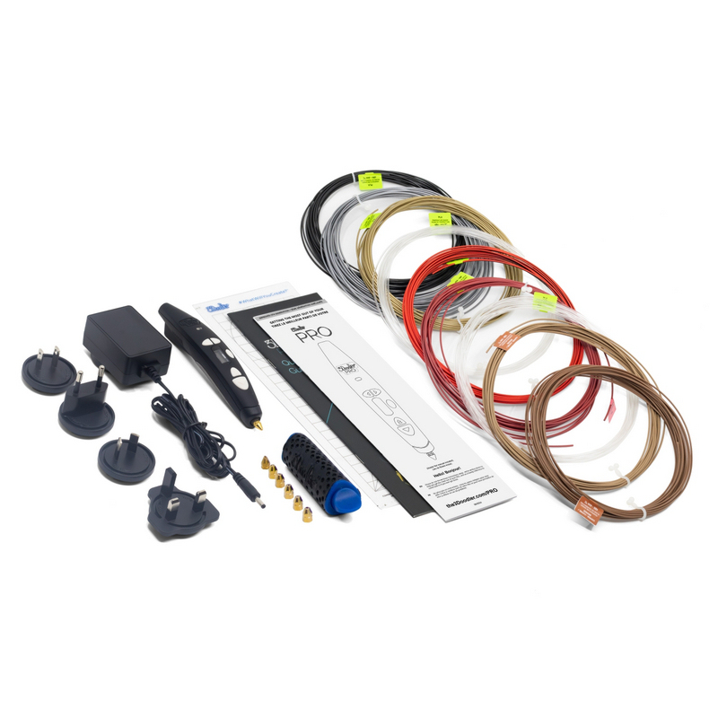 3Doodler Pro III 3D-Stift-Set mit 9 Filamenten Schwarz