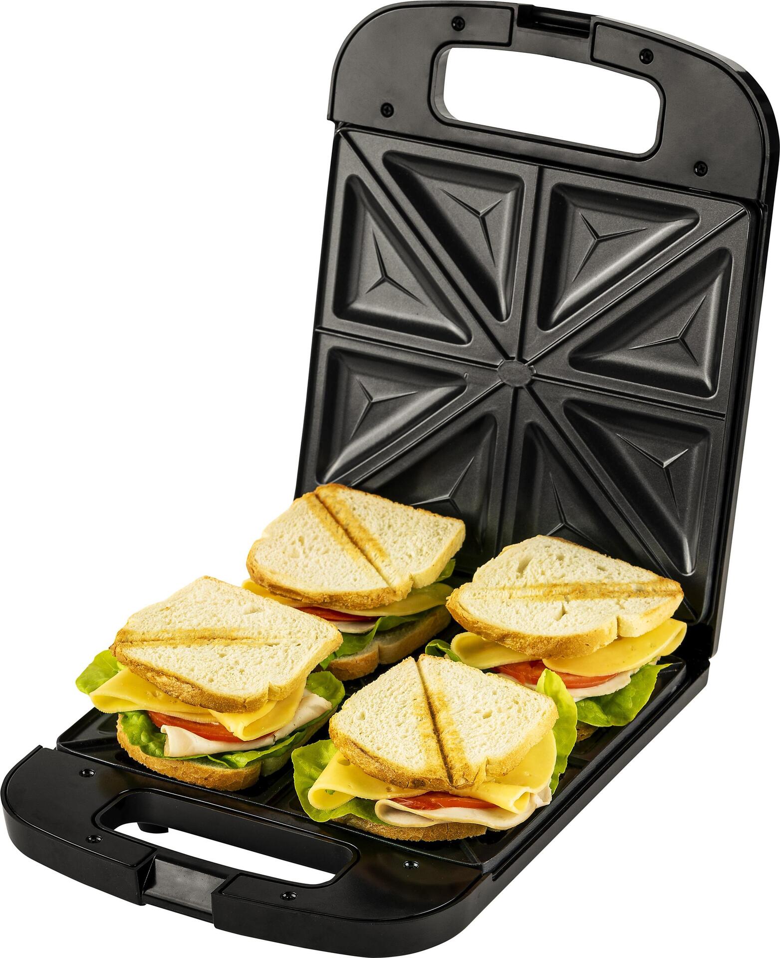 Adler AD 3055 Sandwichmaker 2 kW Schwarz