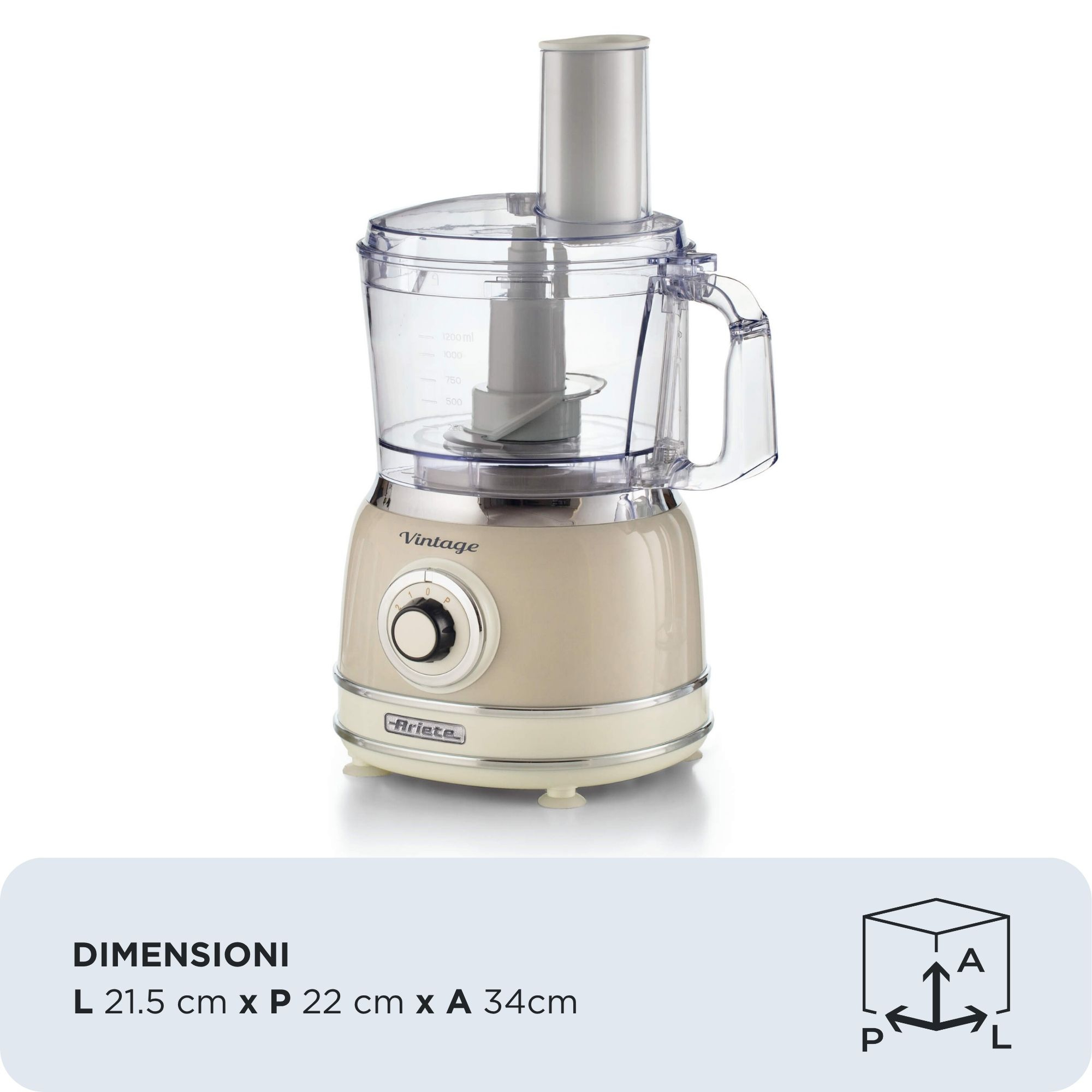 Ariete Vintage 1781CR Küchenmaschine 2,1 l 1000 W Beige