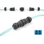 Delock LWL Kabelverbinder LC Duplex Buchse zu UPC OS2 IP68 staub- und (67046)