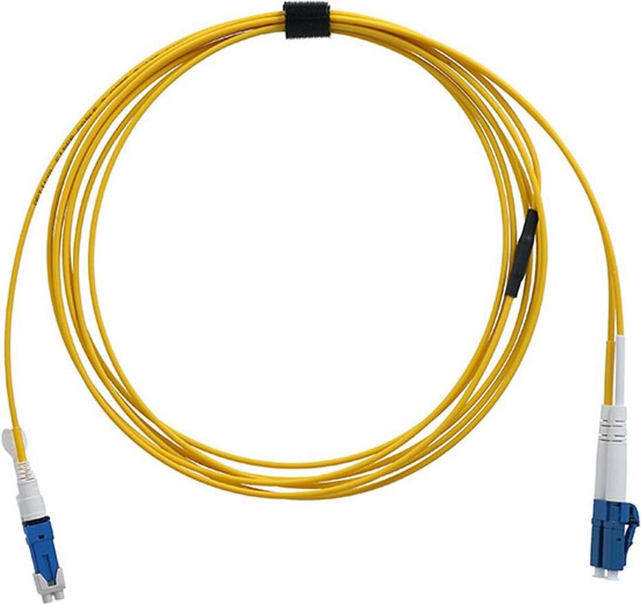 BlueOptics Duplex LWL Patchkabel, CS-UPC/LC-UPC blau, 5 Meter, Singlemode E9/125µm, G.657.A1, OS2, Eingangsdämpfung: unter 0.2dB, Markenfaser, LSZH gelb, 2.0mm Tube, Keramik Ferrule, inkl. Messprotokoll (SFP9131BU5MK)