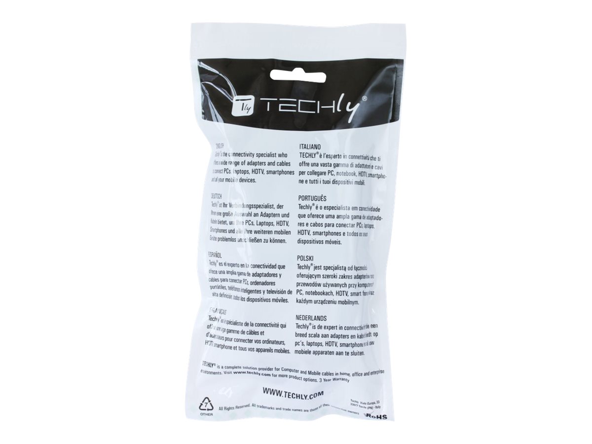 Techly HDMI High Speed Kabel mit Ethernet HDMI Typ A Stecker 1 m Weiß