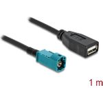 Delock Kabel HSD Z Stecker zu USB 2.0 Typ-A Buchse 1 m (90703)