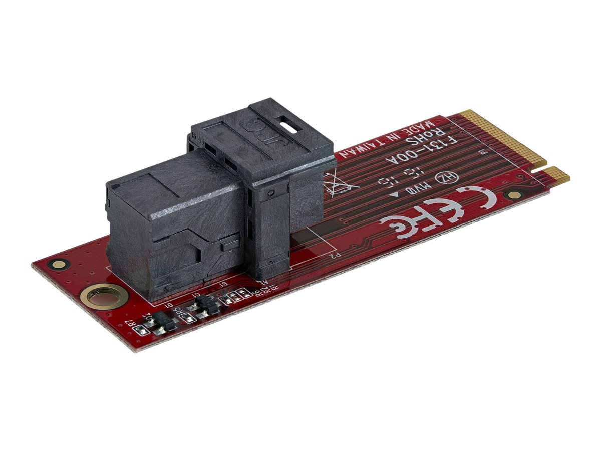 StarTech.com M2E4SFF8643 U.2 (SFF-8643) auf M.2 PCIe 3.0 x4 Adapter Rot