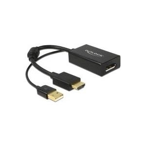 Delock Adapter HDMI-A Stecker > DisplayPort 1.2 Buchse schwarz (62667)