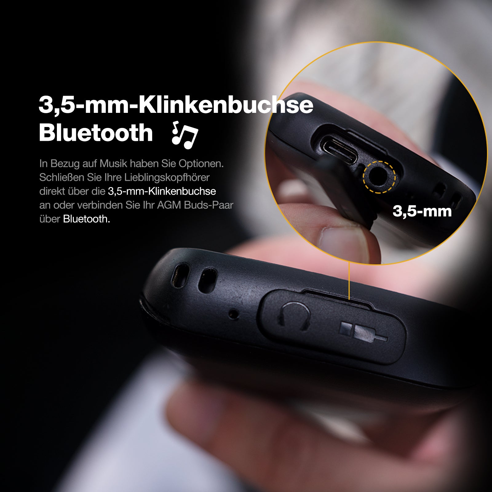 AGM M9 4G Feature Phone 2.4" Outdoor Schwarz