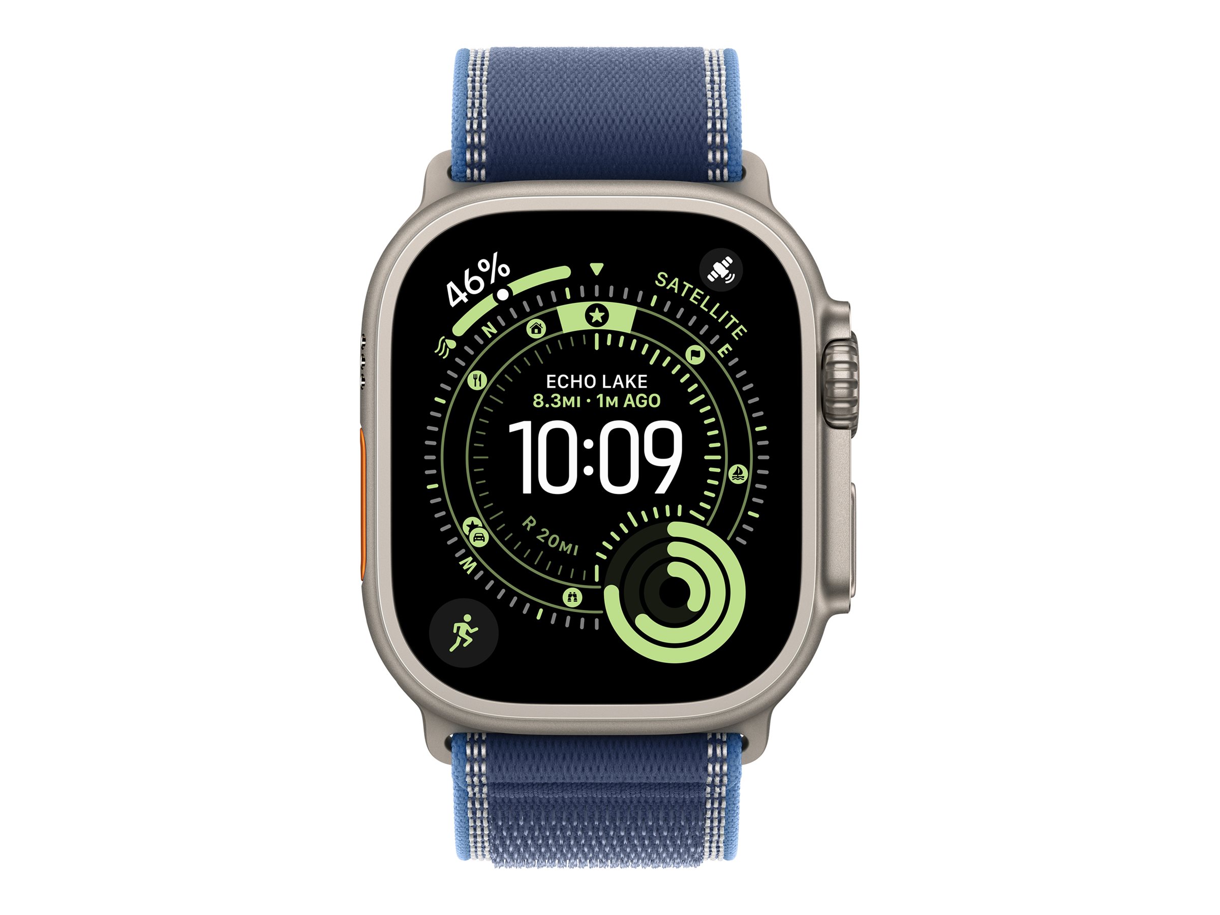 Apple 49mm Trail Loop Blau/Hellblau  - S/M - für Titangehäuse Natur