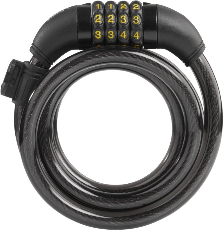Hama Fahrrad-Zahlenspiralschloss, 120 cm, Schwarz (00178135)