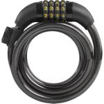 Hama Fahrrad-Zahlenspiralschloss, 120 cm, Schwarz (00178135)