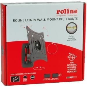 ROLINE Wandhalterung für LCD Display Stahl Schwarz Bildschirmgröße 25.4 81.3 cm (10 32) (17.03.0006)  - Onlineshop JACOB Elektronik