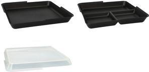 PAPSTAR Circulware Deckel für Schale, eckig, transparent Material: Polypropylen mit 30 % mineralischen Füllern, - 1 Stück (97024)