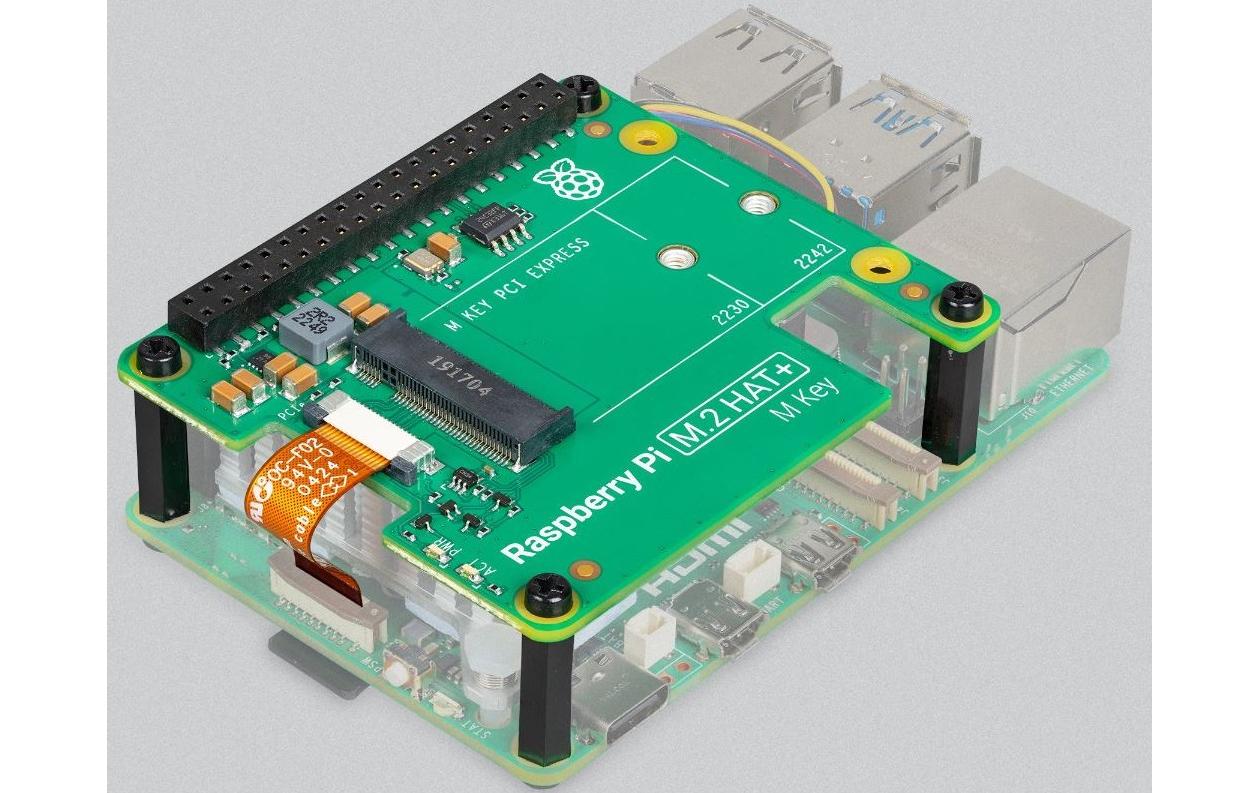 Raspberry Pi M.2 HAT+ Erweiterungsplatine für Raspberry Pi 5 Grün