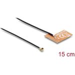 Delock WiFi 2,4 GHz Antenne I-PEX Inc., MHF® I Stecker 2 - 3 dBi omnidirektional mit Anschlusskabel 1.13 15 cm FPC intern Klebemontage (90695)