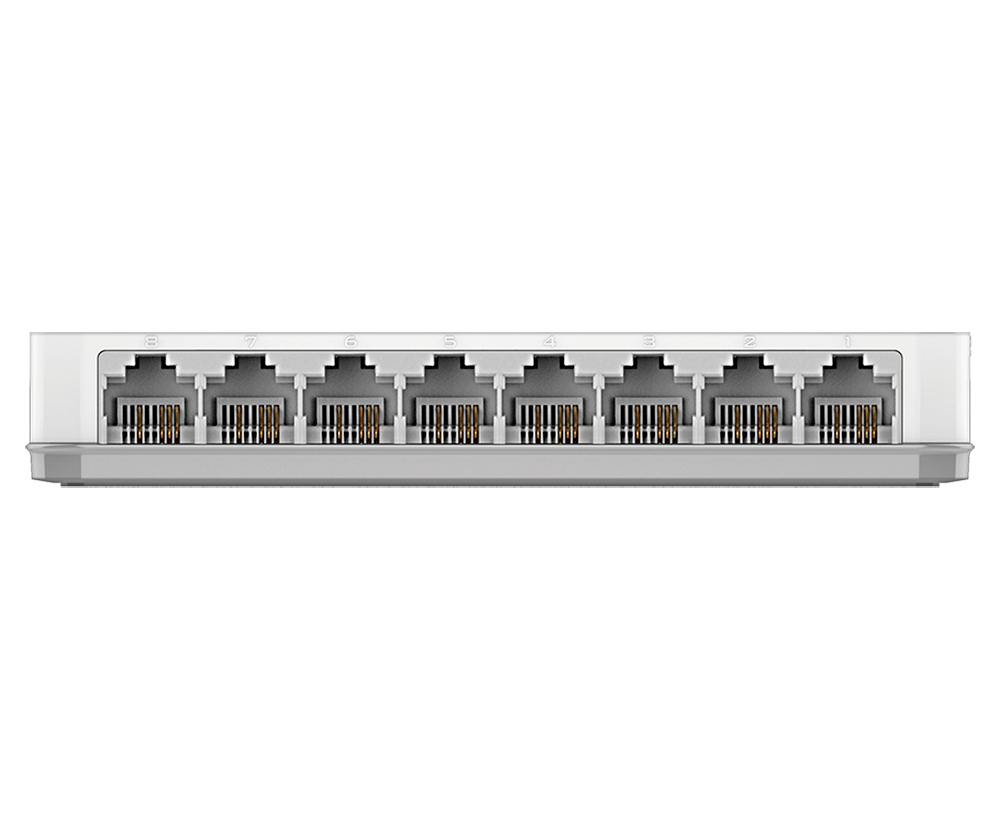 D-Link DES 1008C 8-Port Fast Ethernet Unmanaged Switch Weiß