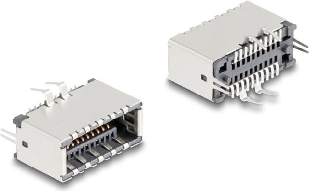 Delock USB Typ-E Key A 20 Pin Buchse vertikal zur SMT Lötmontage (67193)