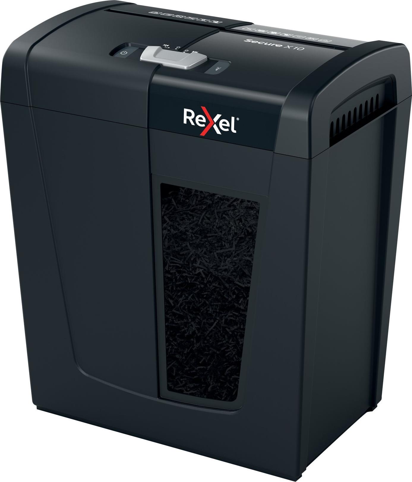 Rexel Secure X10 Aktenvernichter 10 Blatt Kreuzschnitt Schwarz