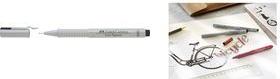 FABER-CASTELL Pigmentliner ECCO PIGMENT 0,4 mm, schwarz Strichstärke: 0,4 mm, pigmentierte Tinte, wasserfest, - 1 Stück (166499)