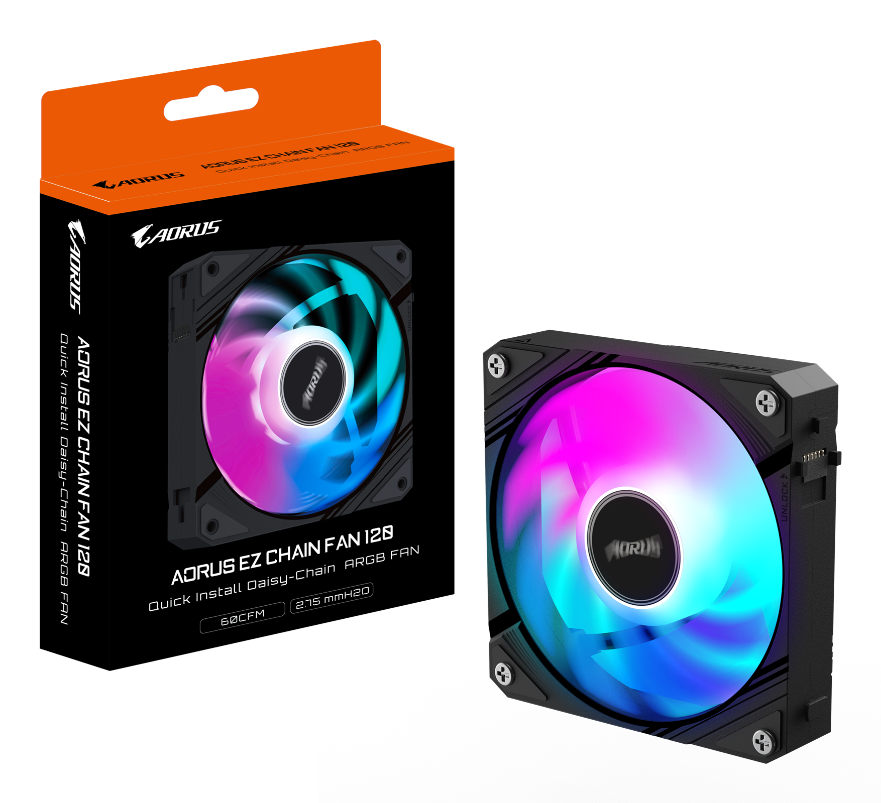AORUS GP-ECFAN1201 Gehäuselüfter 120 mm Schwarz