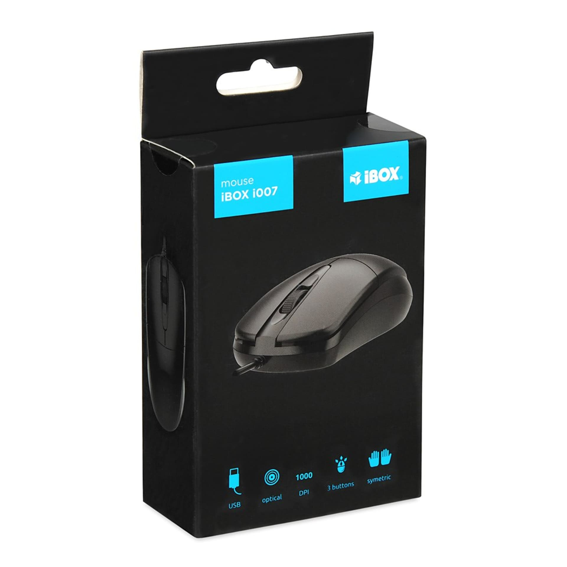 iBOX i010 Rook Kabelgebundene optische Maus 1600 DPI Schwarz