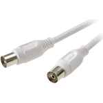 SpeaKa Professional Antennen Anschlusskabel [1x Antennenstecker 75 ? - 1x Antennenbuchse 75 ?] 10 m 90 dB Weiß (SP-7869952)