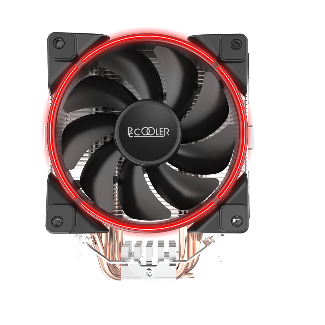 PCCOOLER GI-X5 CPU-Kühler 12 cm 1800 RPM Aluminium Rot