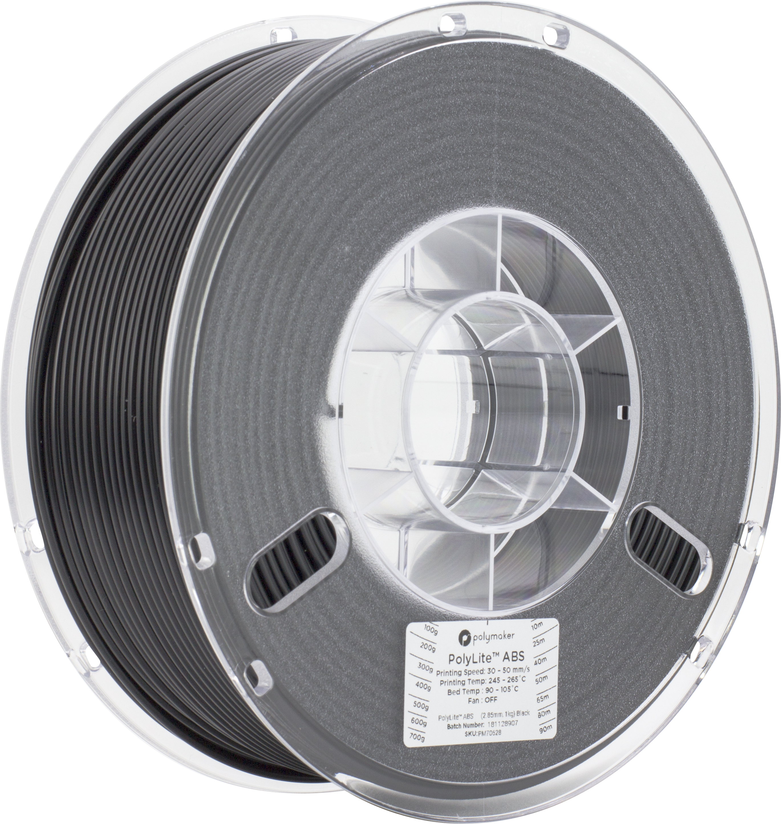 Polymaker PE01033 ABS Filament 1.75 mm 3000 g Schwarz