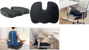 LogiLink Orthopädisches Sitzkissen, schwarz Kern aus Memory-Schaum für optimale Druckverteilung, - 1 Stück (EO0089)